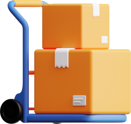 Package Dolly 3D Icon